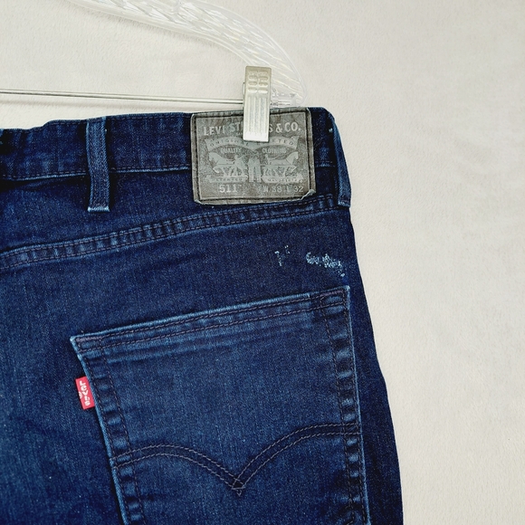 Levi's 511 Men's Slim Fit Jeans Dark Wash Stretch Denim P2939 - Picture 5 of 10